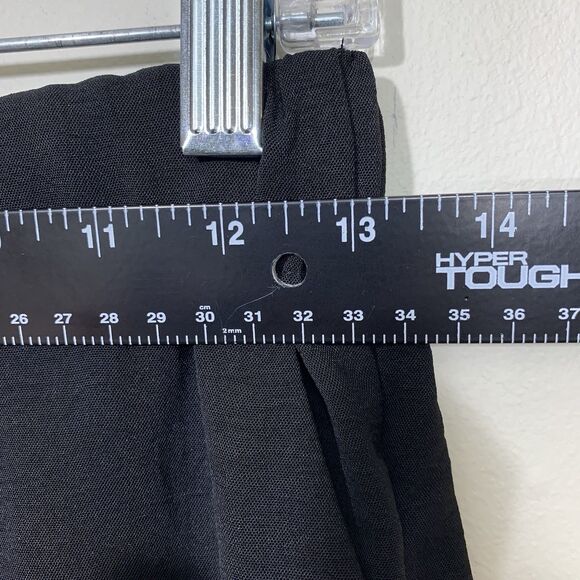 SHEIN Black Pants Wide Leg High Waisted Elastic Waist Pull On Pockets Size 6 - Picture 2 of 6